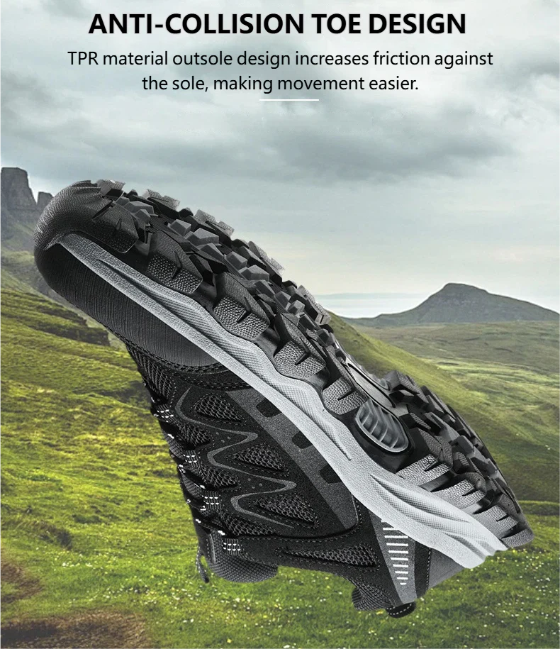 Men’s Athletic Work Shoes – Arch Support, Wide Toe Box, Breathable, Lightweight, Non-Slip, Built for Hiking & Outdoor Use